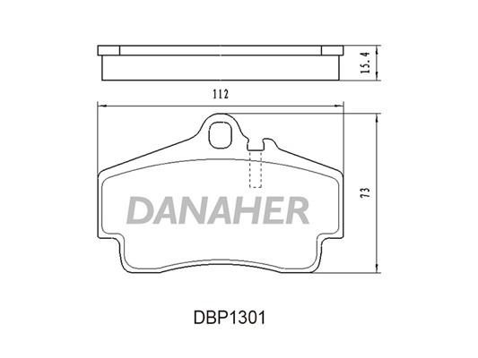Danaher DBP1301 Brake Pad Set, disc brake DBP1301
