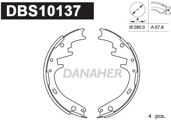 Danaher DBS10137 Brake shoe set DBS10137