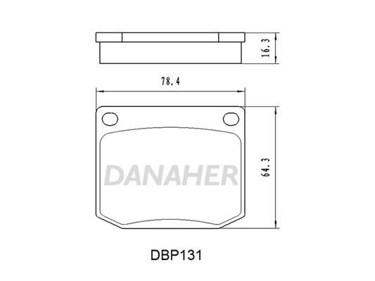 Danaher DBP131 Brake Pad Set, disc brake DBP131