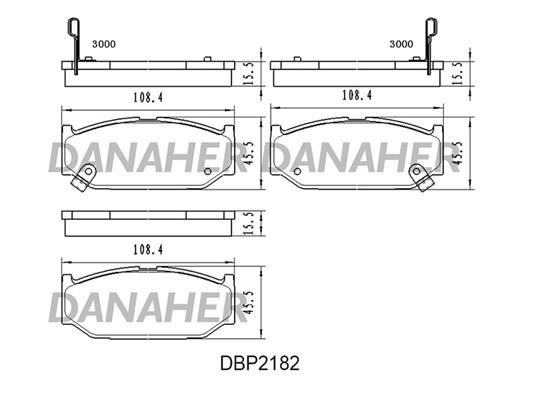 Danaher DBP2182 Brake Pad Set, disc brake DBP2182