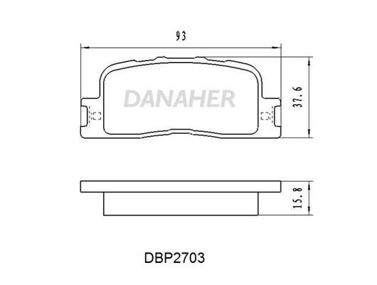 Danaher DBP2703 Brake Pad Set, disc brake DBP2703