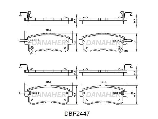 Danaher DBP2447 Rear disc brake pads, set DBP2447