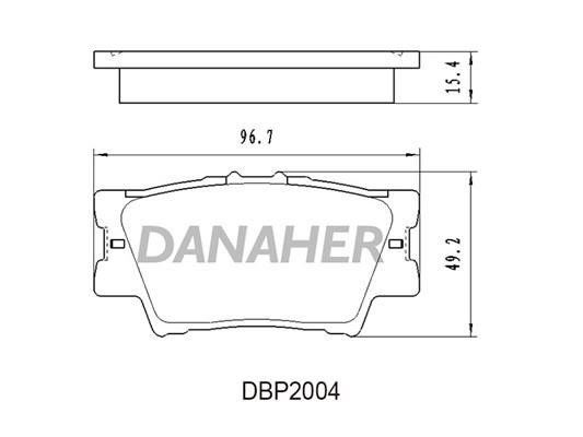 Danaher DBP2004 Brake Pad Set, disc brake DBP2004