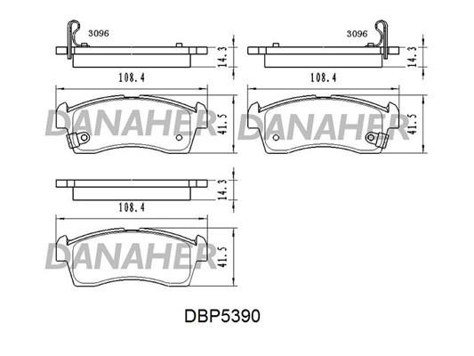 Danaher DBP5390 Front disc brake pads, set DBP5390