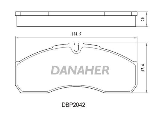 Danaher DBP2042 Brake Pad Set, disc brake DBP2042
