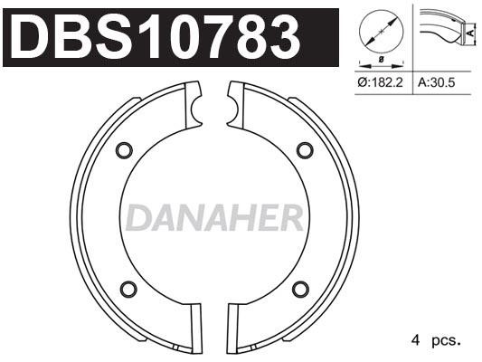 Danaher DBS10783 Brake shoe set DBS10783