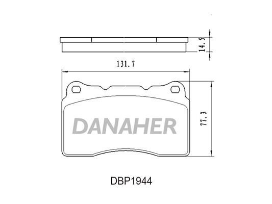 Danaher DBP1944 Brake Pad Set, disc brake DBP1944