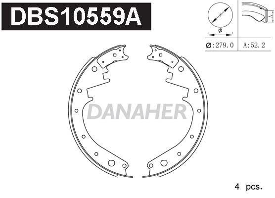 Danaher DBS10559A Brake shoe set DBS10559A