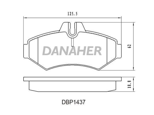 Danaher DBP1437 Brake Pad Set, disc brake DBP1437