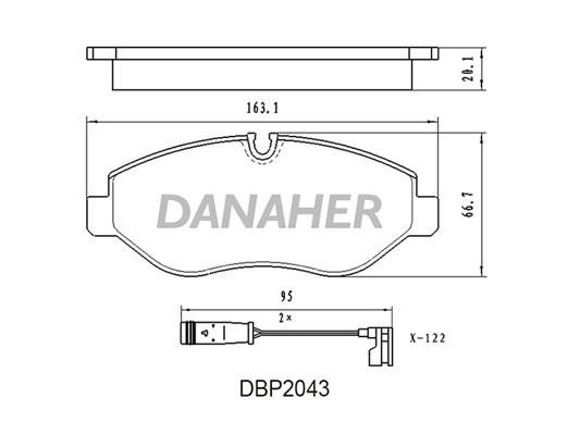 Danaher DBP2043 Brake Pad Set, disc brake DBP2043