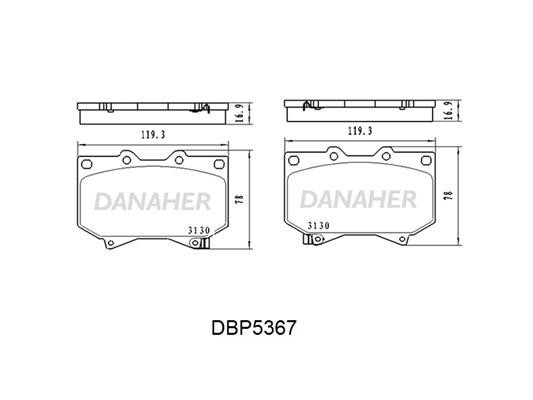 Danaher DBP5367 Brake Pad Set, disc brake DBP5367