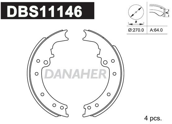 Danaher DBS11146 Brake shoe set DBS11146