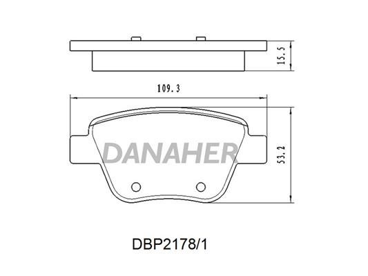 Danaher DBP2178/1 Brake Pad Set, disc brake DBP21781
