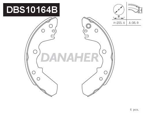 Danaher DBS10164B Brake shoe set DBS10164B