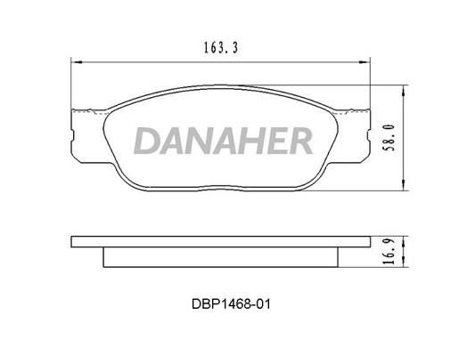 Danaher DBP1468-01 Brake Pad Set, disc brake DBP146801