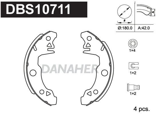 Danaher DBS10711 Brake shoe set DBS10711