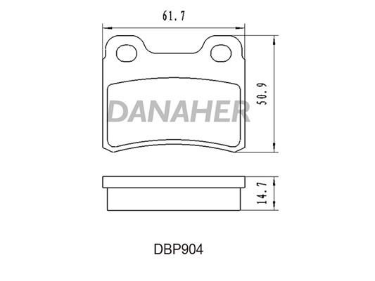Danaher DBP904 Brake Pad Set, disc brake DBP904