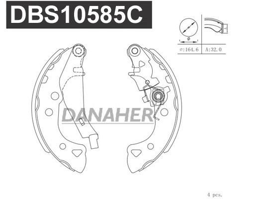 Danaher DBS10585C Brake shoe set DBS10585C
