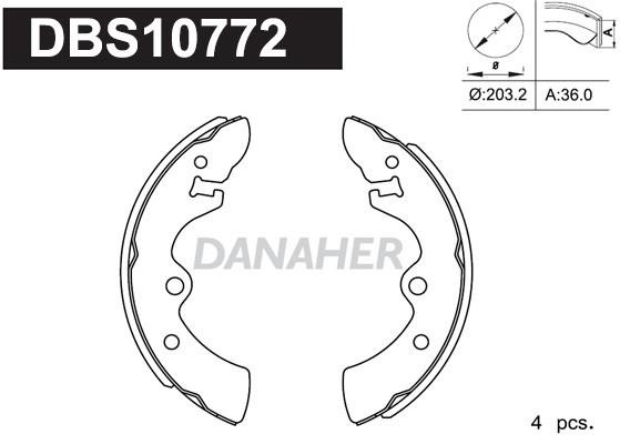 Danaher DBS10772 Brake shoe set DBS10772