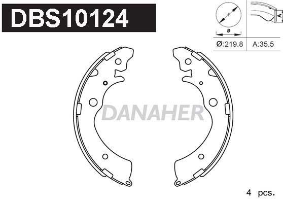 Danaher DBS10124 Brake shoe set DBS10124