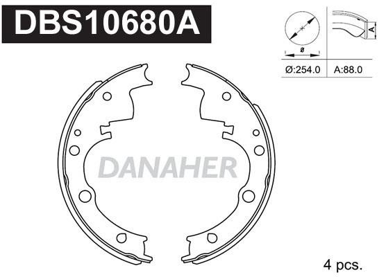 Danaher DBS10680A Brake shoe set DBS10680A
