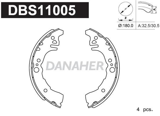 Danaher DBS11005 Brake shoe set DBS11005