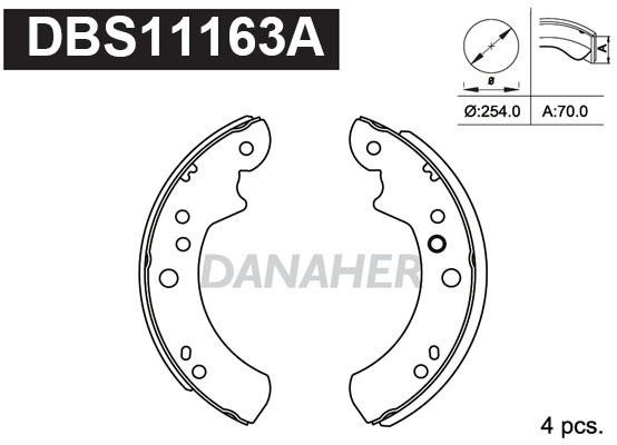 Danaher DBS11163A Brake shoe set DBS11163A