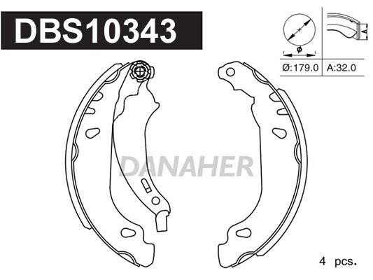 Danaher DBS10343 Brake shoe set DBS10343