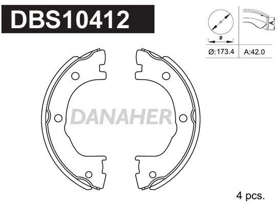 Danaher DBS10412 Parking brake shoes DBS10412