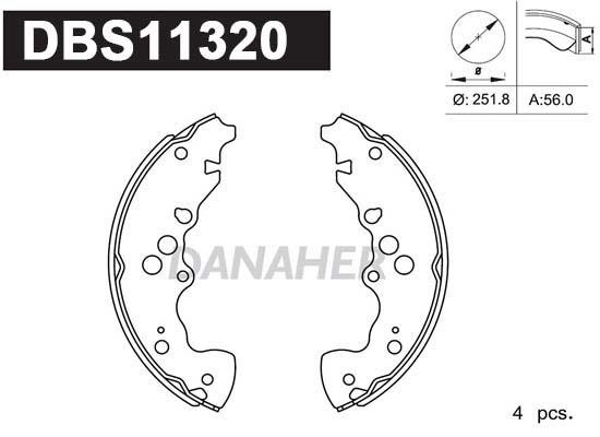 Danaher DBS11320 Brake shoe set DBS11320