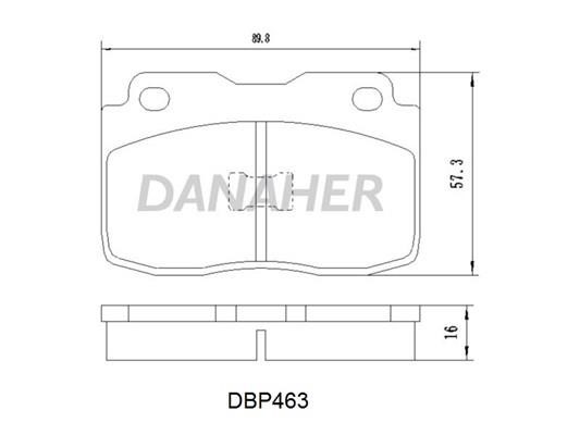 Danaher DBP463 Brake Pad Set, disc brake DBP463