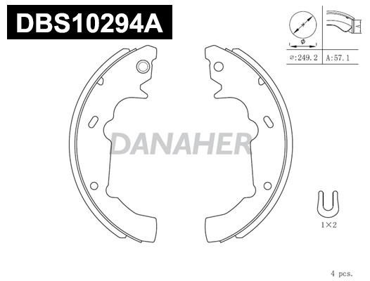 Danaher DBS10294A Brake shoe set DBS10294A