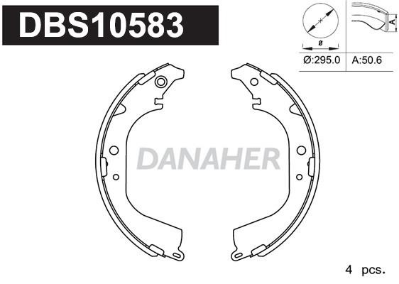 Danaher DBS10583 Brake shoe set DBS10583