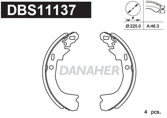 Danaher DBS11137 Brake shoe set DBS11137