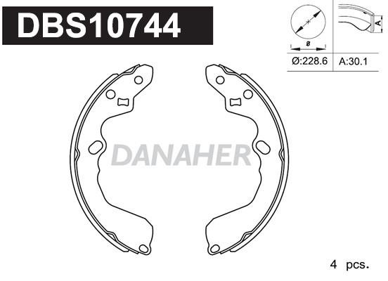 Danaher DBS10744 Brake shoe set DBS10744