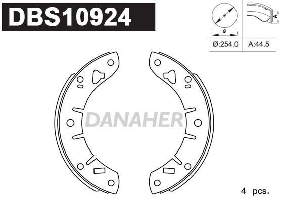 Danaher DBS10924 Brake shoe set DBS10924