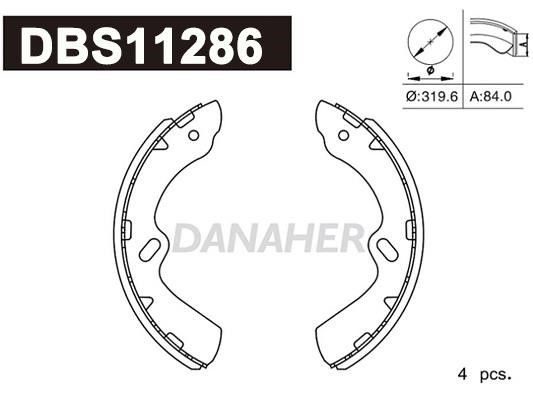 Danaher DBS11286 Brake shoe set DBS11286