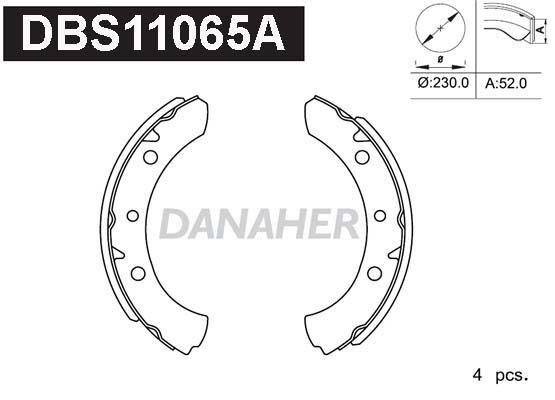 Danaher DBS11065A Brake shoe set DBS11065A