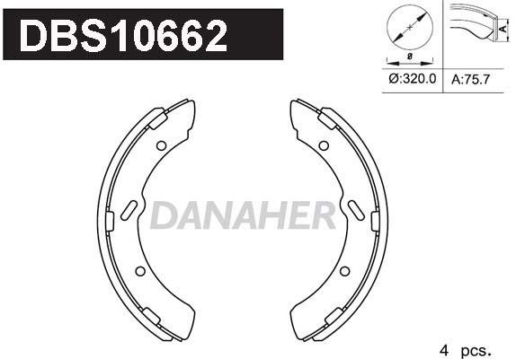 Danaher DBS10662 Brake shoe set DBS10662