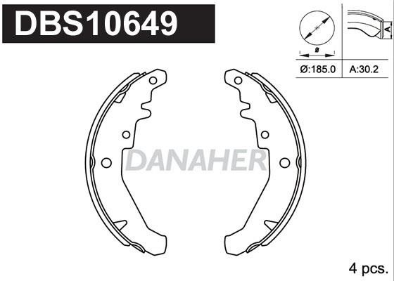 Danaher DBS10649 Brake shoe set DBS10649