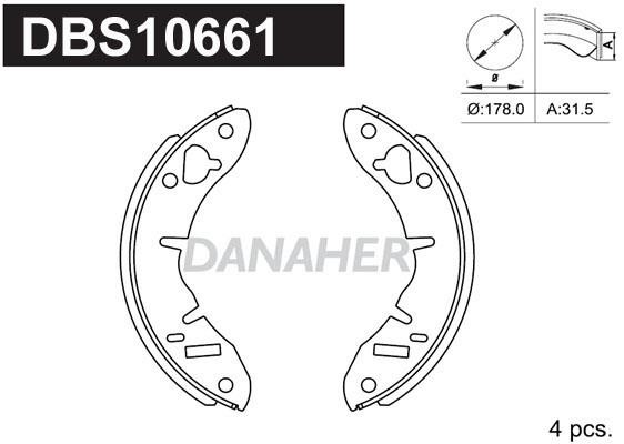 Danaher DBS10661 Brake shoe set DBS10661