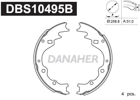 Danaher DBS10495B Brake shoe set DBS10495B
