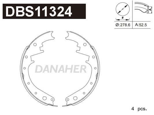 Danaher DBS11324 Brake shoe set DBS11324