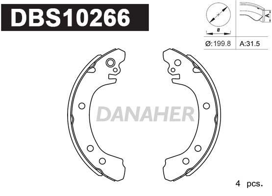 Danaher DBS10266 Brake shoe set DBS10266