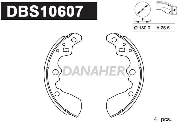 Danaher DBS10607 Brake shoe set DBS10607