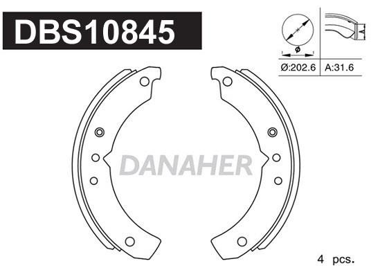 Danaher DBS10845 Brake shoe set DBS10845