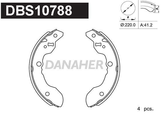 Danaher DBS10788 Brake shoe set DBS10788