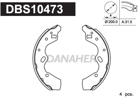 Danaher DBS10473 Brake shoe set DBS10473
