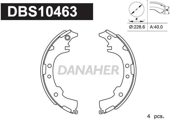 Danaher DBS10463 Brake shoe set DBS10463