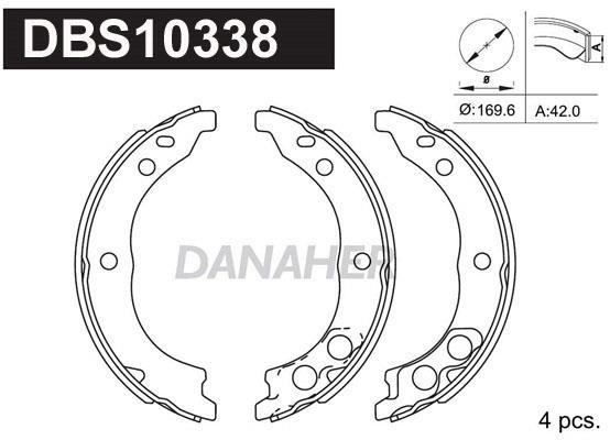 Danaher DBS10338 Parking brake shoes DBS10338